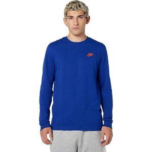 Nike Men’s Sportswear Club Long-Sleeve T-Shirt(Deep Royal Blue)