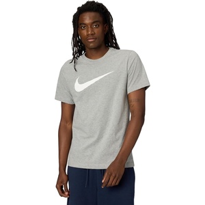 Nike Men’s Swoosh Sportswear T-Shirt(Dark Grey Heather/White)
