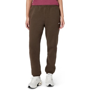 Nike Women’s Studio Fleece Mid-Rise Cuff Sweatpants(Dark Hazel/Sail)