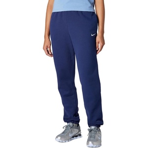 Nike Women’s Studio Fleece Mid-Rise Cuff Sweatpants(Midnight Navy/Sail)