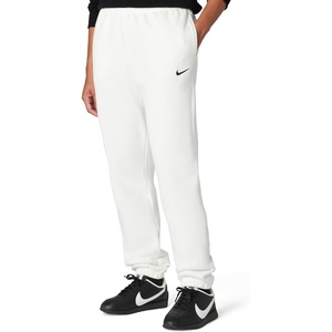 Nike Women’s Studio Fleece Mid-Rise Cuff Sweatpants(Sail/Black)