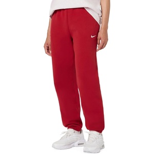 Nike Women’s Studio Fleece Mid-Rise Cuff Sweatpants(Tough Red/Sail)
