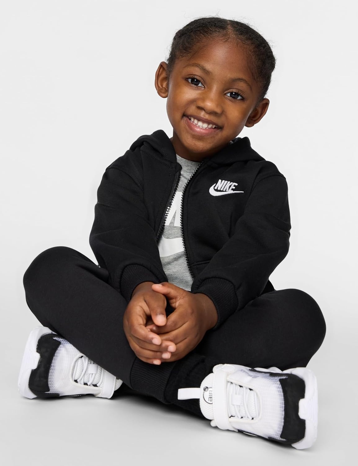 image:imageNike Kids Sportswear Club Fleece FullZip Hoodie and Joggers 2Piece Outfit SetBlack