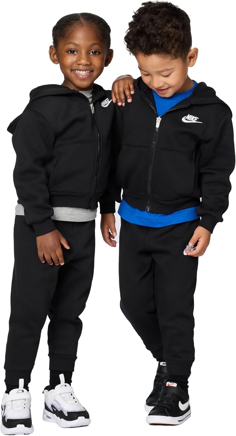 image:imageNike Kids Sportswear Club Fleece FullZip Hoodie and Joggers 2Piece Outfit SetBlack