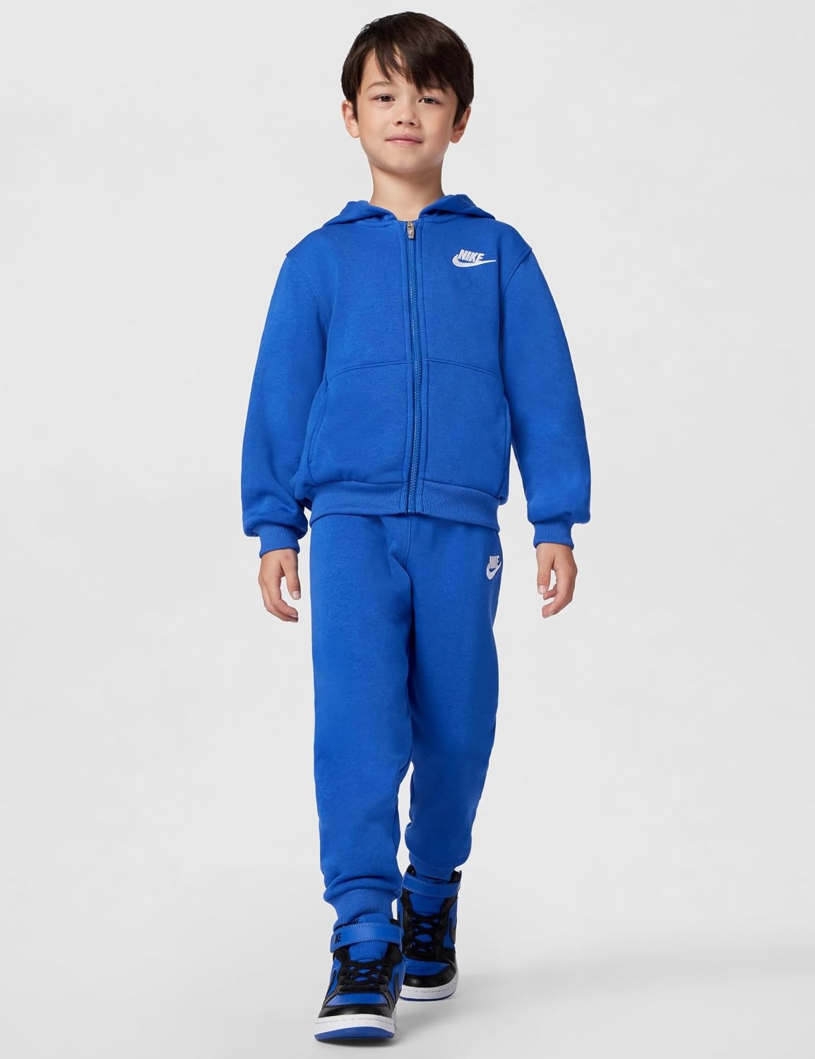 image:imageNike Kids Sportswear Club Fleece FullZip Hoodie and Joggers 2Piece Outfit SetGame Royal