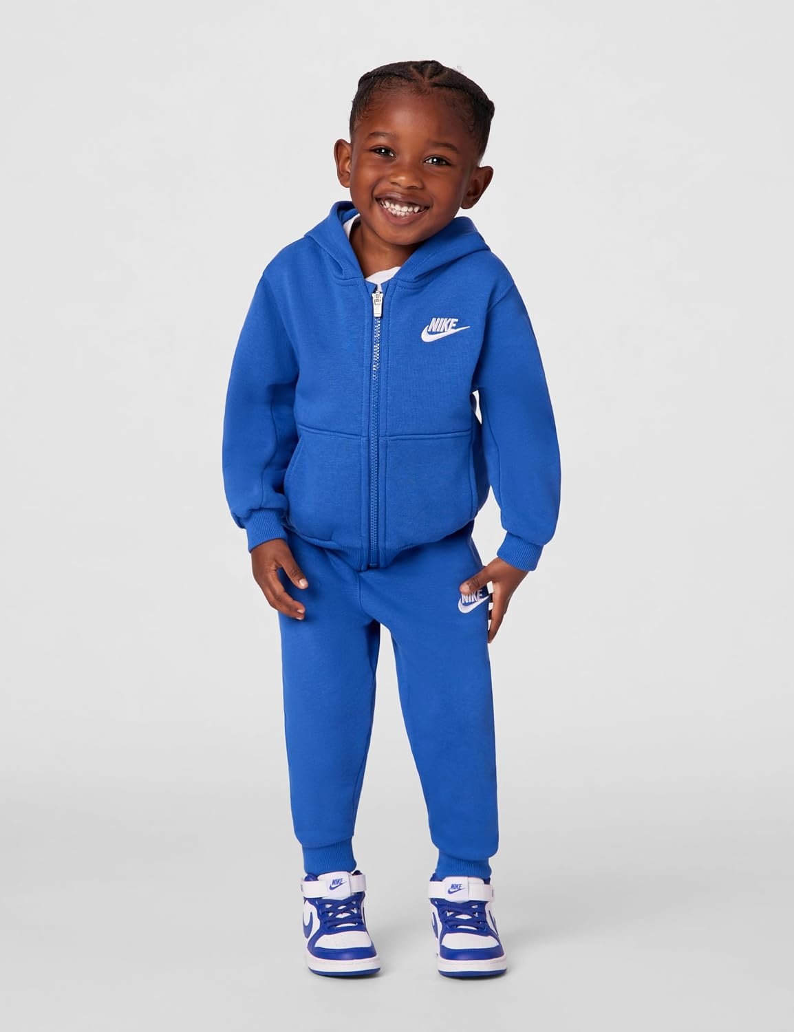 image:imageNike Kids Sportswear Club Fleece FullZip Hoodie and Joggers 2Piece Outfit SetGame Royal