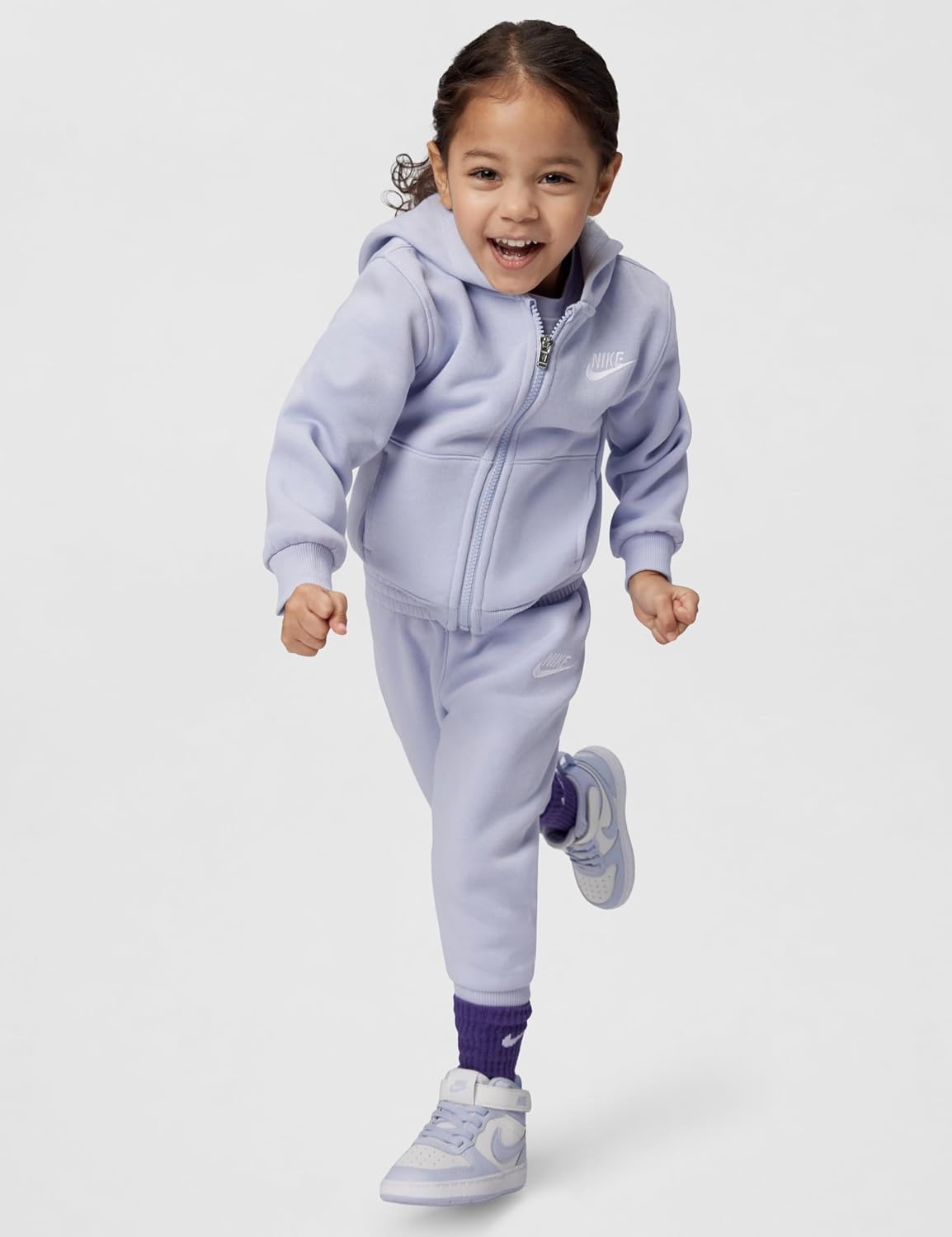 image:imageNike Kids Sportswear Club Fleece FullZip Hoodie and Joggers 2Piece Outfit SetGhost