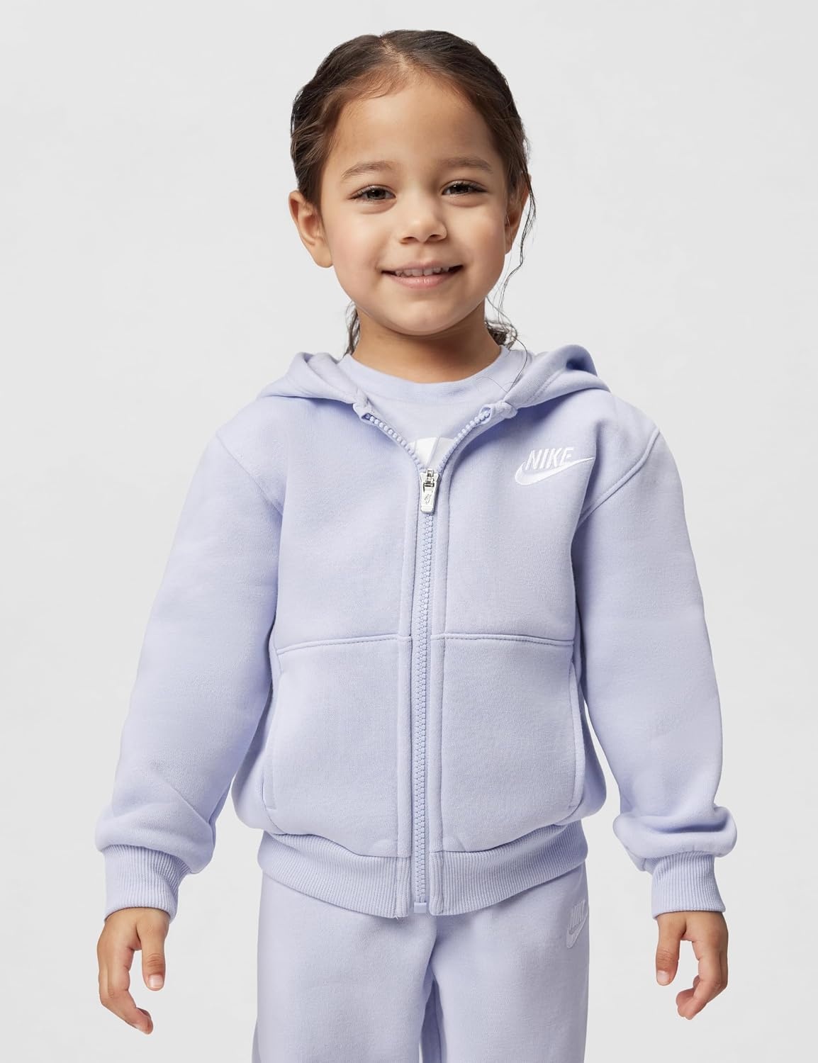 image:imageNike Kids Sportswear Club Fleece FullZip Hoodie and Joggers 2Piece Outfit SetGhost