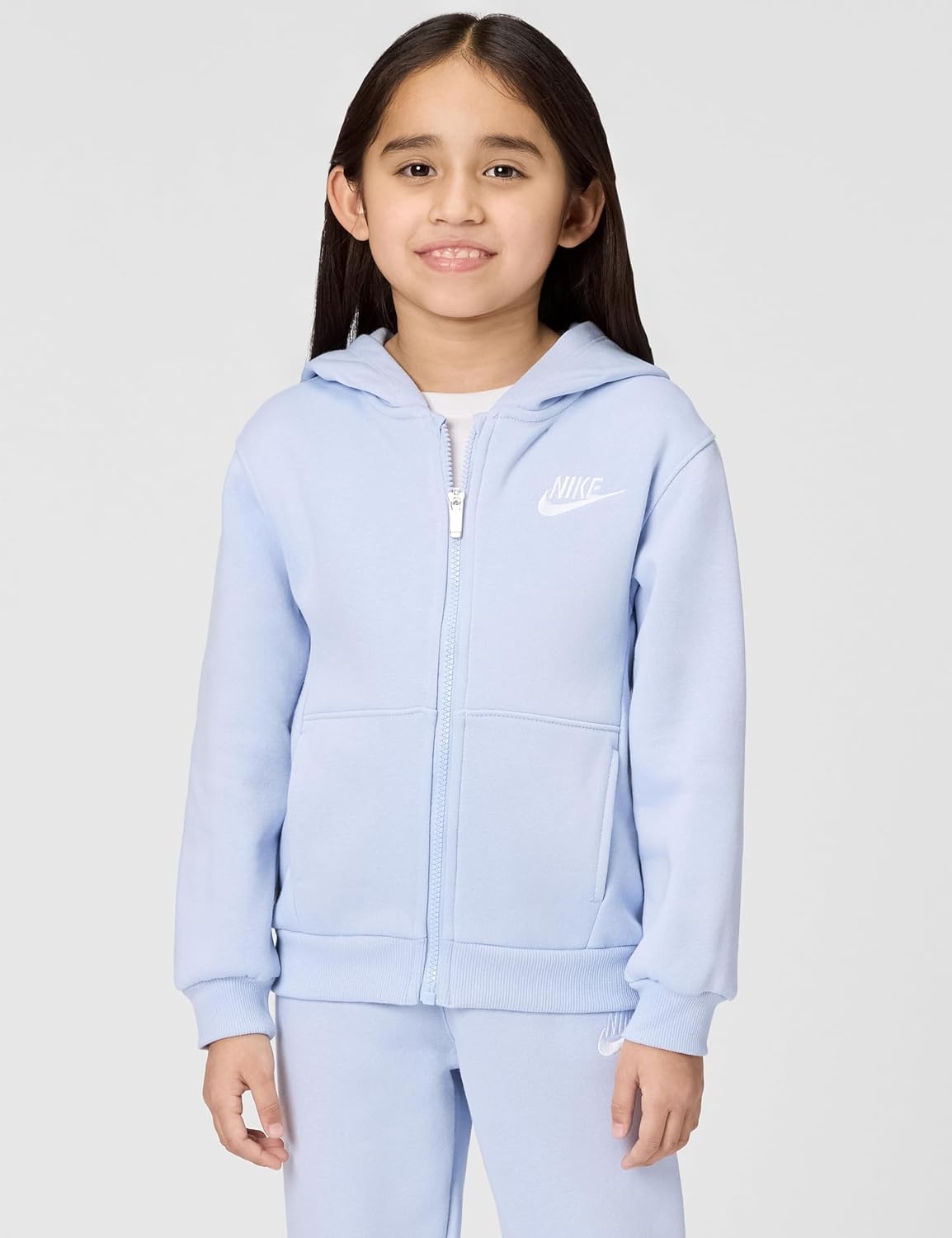 image:imageNike Kids Sportswear Club Fleece FullZip Hoodie and Joggers 2Piece Outfit SetGhost