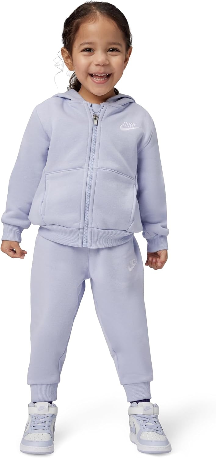 image:imageNike Kids Sportswear Club Fleece FullZip Hoodie and Joggers 2Piece Outfit SetGhost