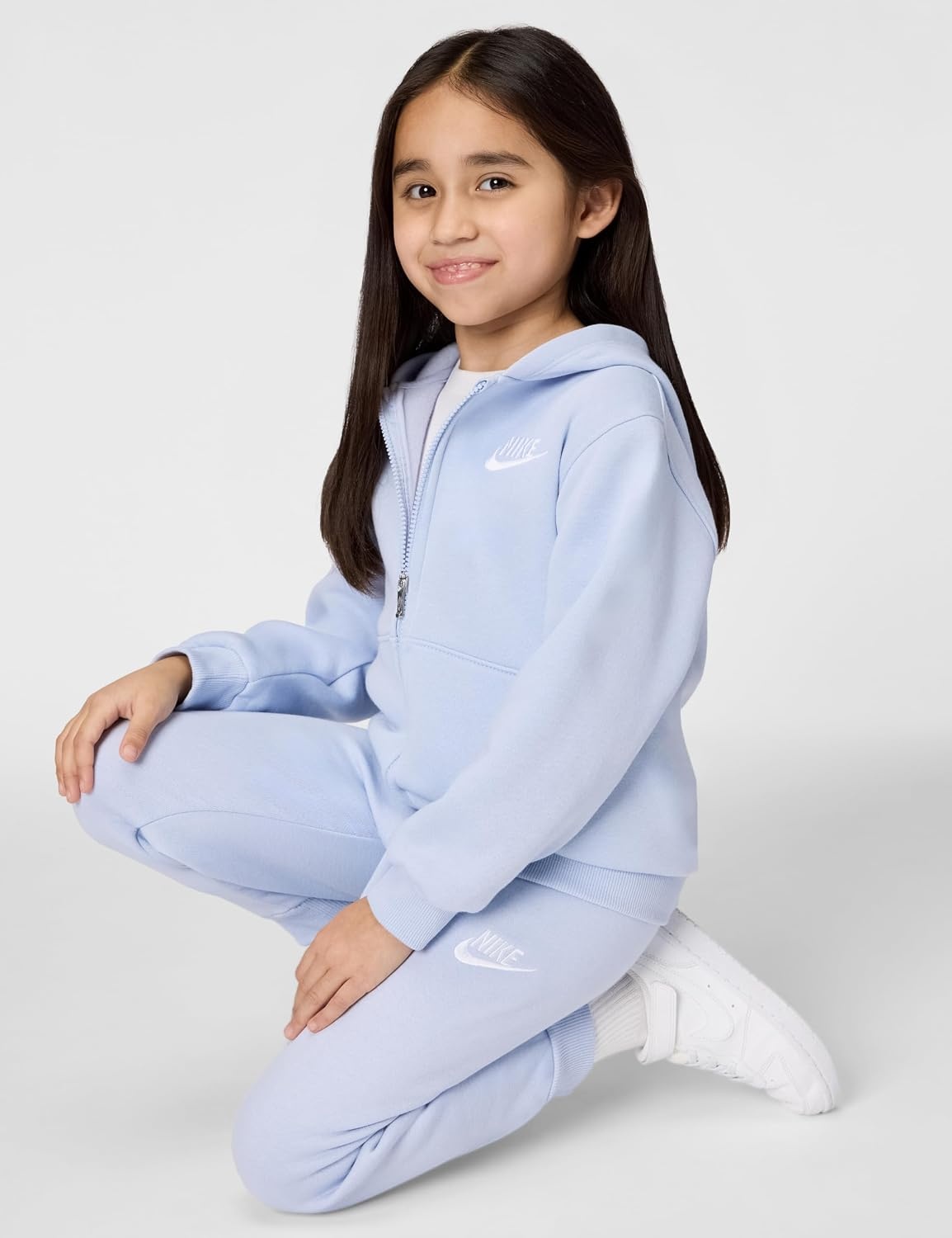 image:imageNike Kids Sportswear Club Fleece FullZip Hoodie and Joggers 2Piece Outfit SetGhost