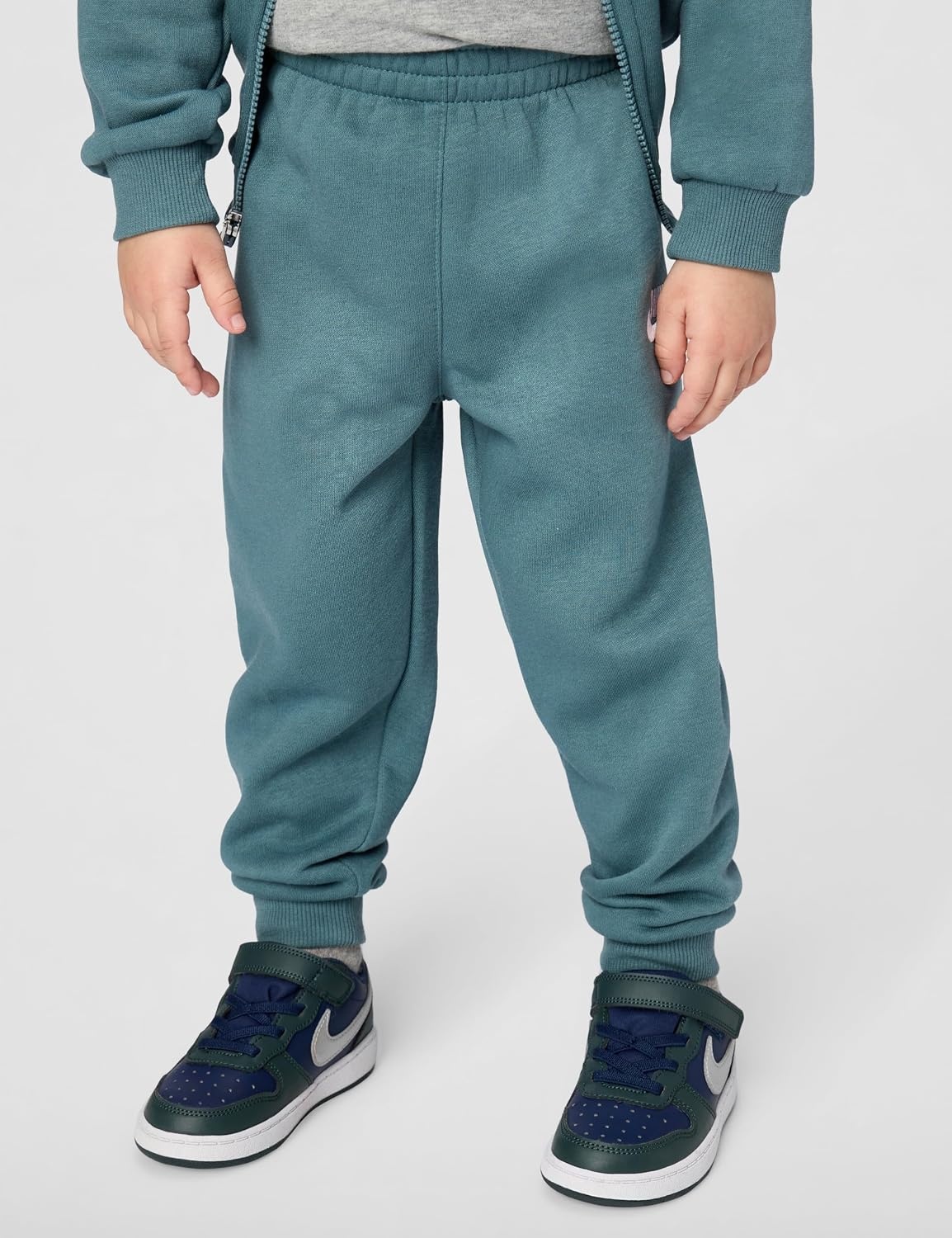image:imageNike Kids Sportswear Club Fleece FullZip Hoodie and Joggers 2Piece Outfit SetMineral Slate