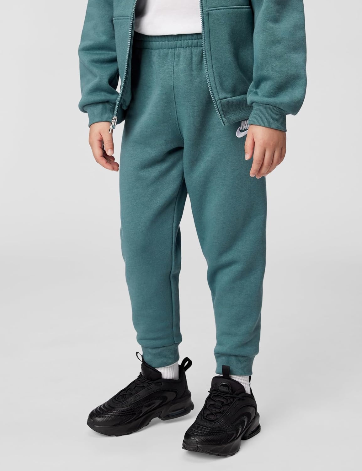 image:imageNike Kids Sportswear Club Fleece FullZip Hoodie and Joggers 2Piece Outfit SetMineral Slate