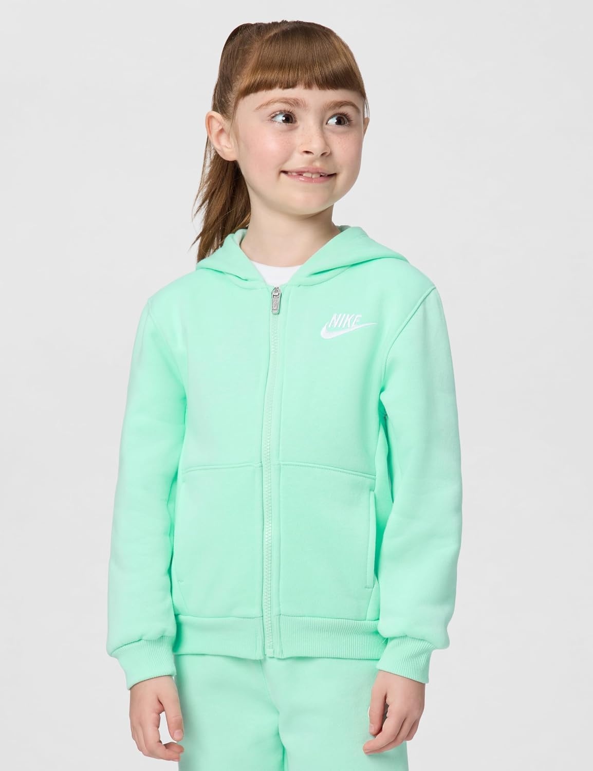 image:imageNike Kids Sportswear Club Fleece FullZip Hoodie and Joggers 2Piece Outfit SetMint Foam