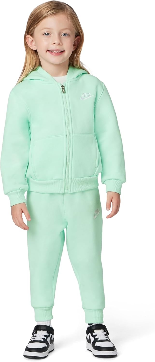image:imageNike Kids Sportswear Club Fleece FullZip Hoodie and Joggers 2Piece Outfit SetMint Foam