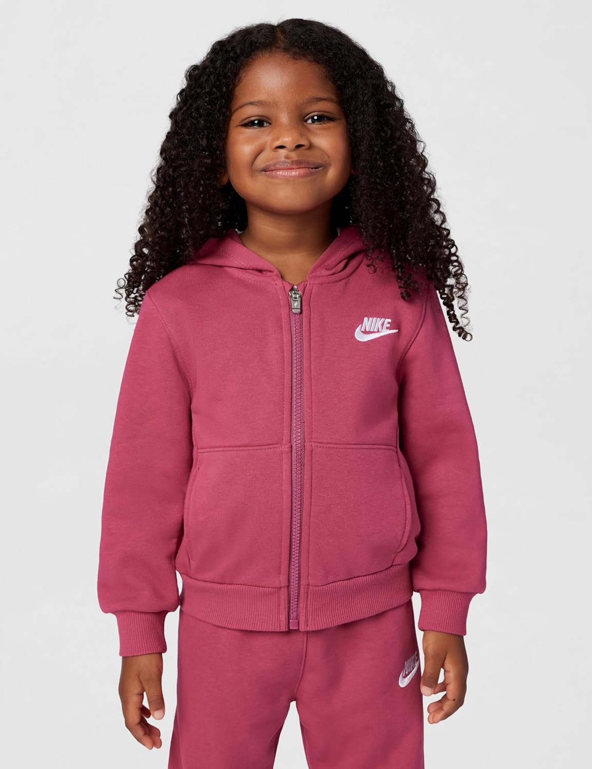 image:imageNike Kids Sportswear Club Fleece FullZip Hoodie and Joggers 2Piece Outfit SetSweet Beet