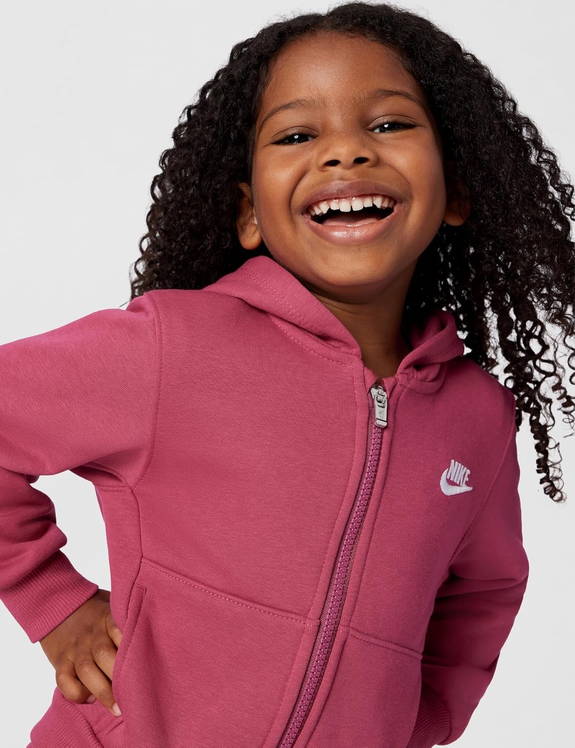 image:imageNike Kids Sportswear Club Fleece FullZip Hoodie and Joggers 2Piece Outfit SetSweet Beet