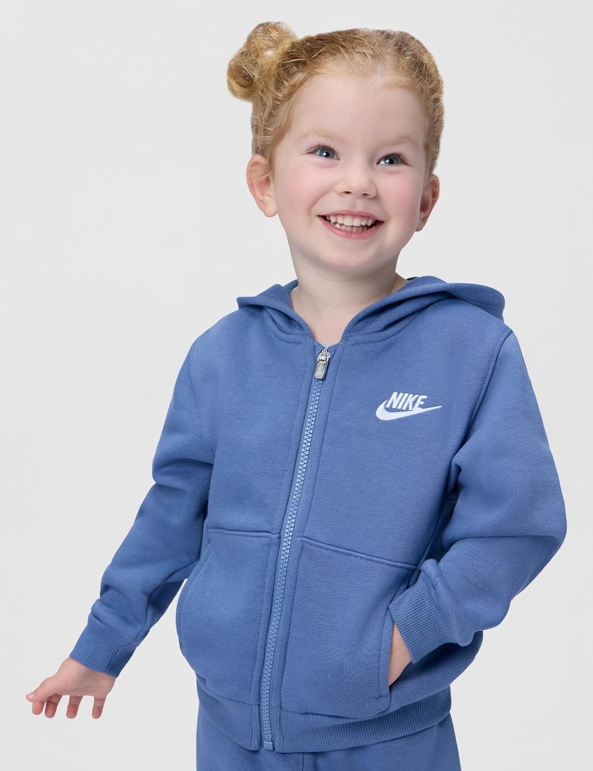 image:imageNike Kids Sportswear Club Fleece FullZip Hoodie and Joggers 2Piece Outfit SetWorld Indigo