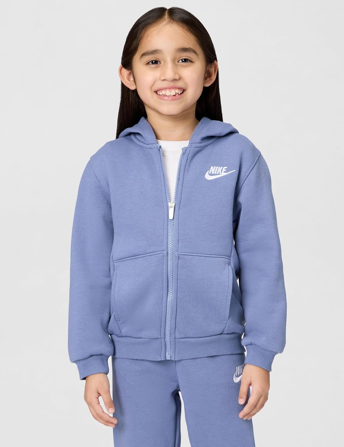 image:imageNike Kids Sportswear Club Fleece FullZip Hoodie and Joggers 2Piece Outfit SetWorld Indigo