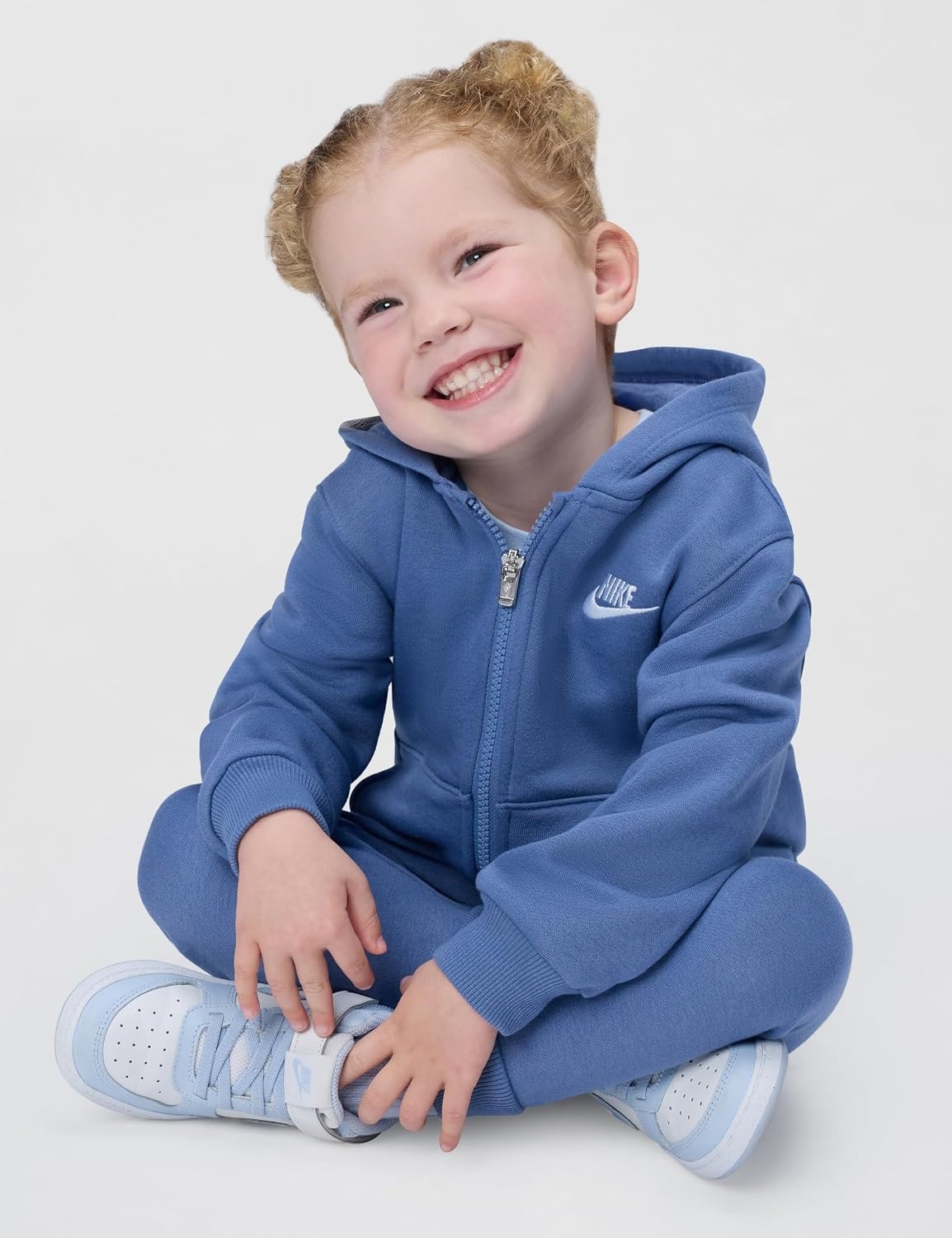 image:imageNike Kids Sportswear Club Fleece FullZip Hoodie and Joggers 2Piece Outfit SetWorld Indigo