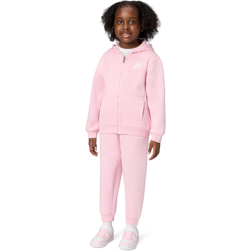 image:imageNike Kids Sportswear Club Fleece FullZip Hoodie and Joggers 2Piece Outfit SetMedium Soft Pink