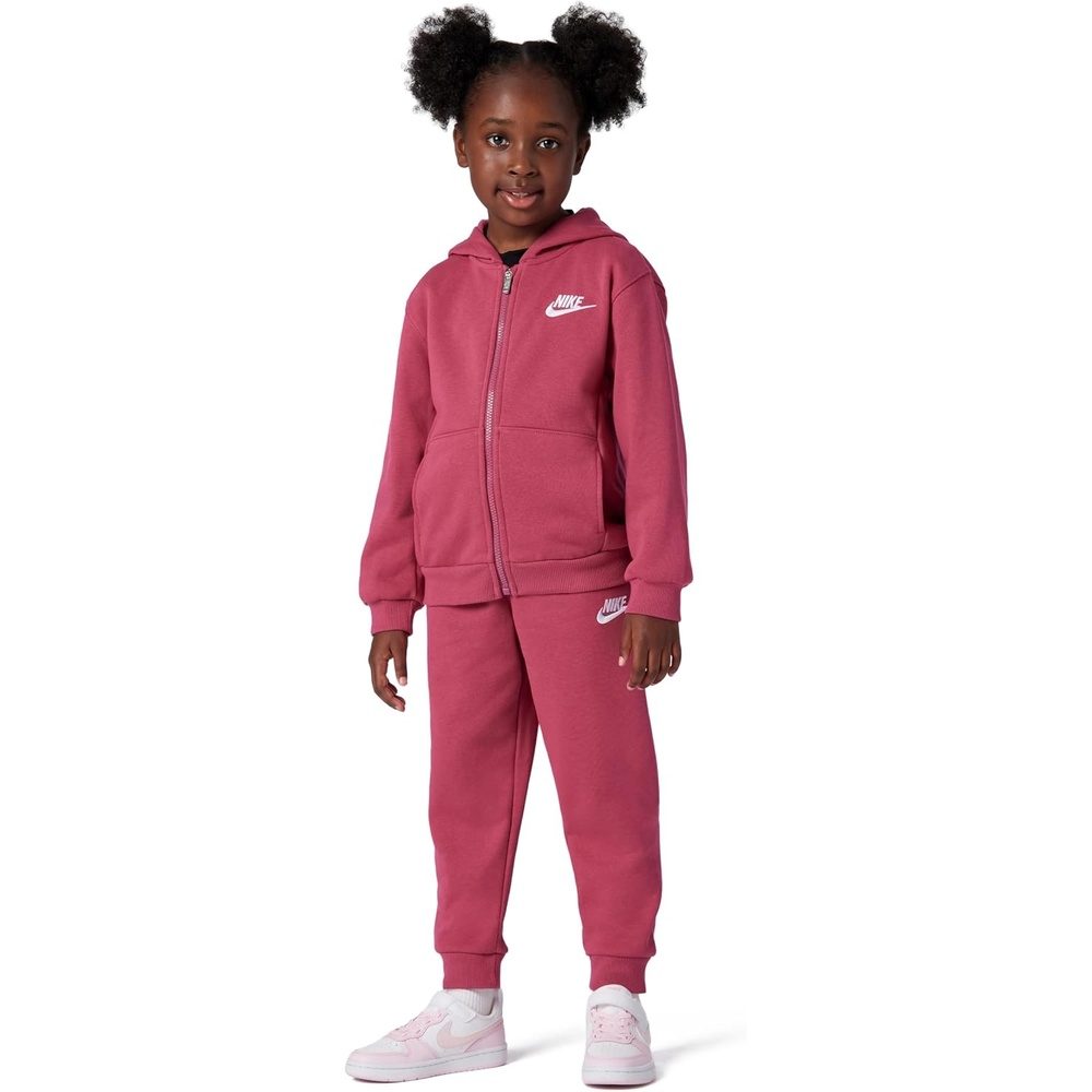 image:imageNike Kids Sportswear Club Fleece FullZip Hoodie and Joggers 2Piece Outfit SetSweet Beet