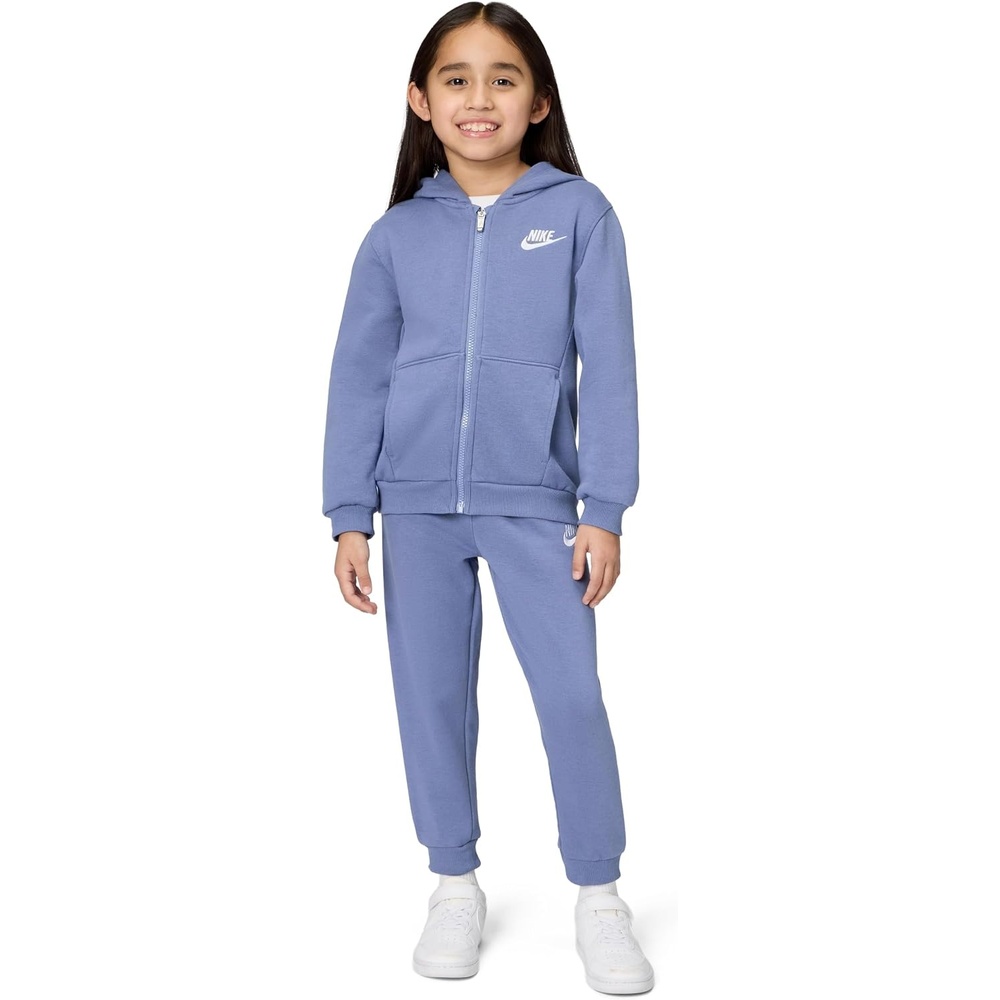 image:imageNike Kids Sportswear Club Fleece FullZip Hoodie and Joggers 2Piece Outfit SetWorld Indigo