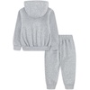 Nike Kids’ Sportswear Club Fleece Full-Zip Hoodie and Joggers 2-Piece Outfit Set(Dark Grey Heather)