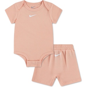 Nike Baby Waffle Knit Viscose Bodysuit and Short Set(Arctic Orange)
