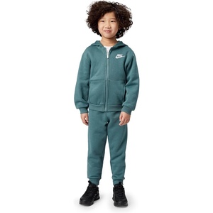 Nike Kids’ Sportswear Club Fleece Full-Zip Hoodie and Joggers 2-Piece Outfit Set(Mineral Slate)