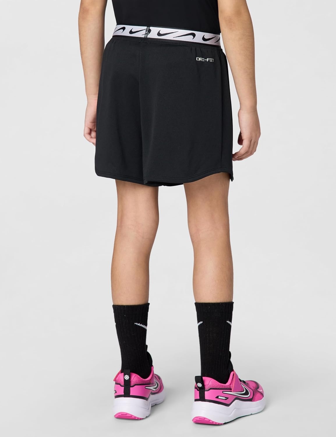 image:imageNike Girls DriFIT Dash Elastic Waistband ShortsBlackWhite
