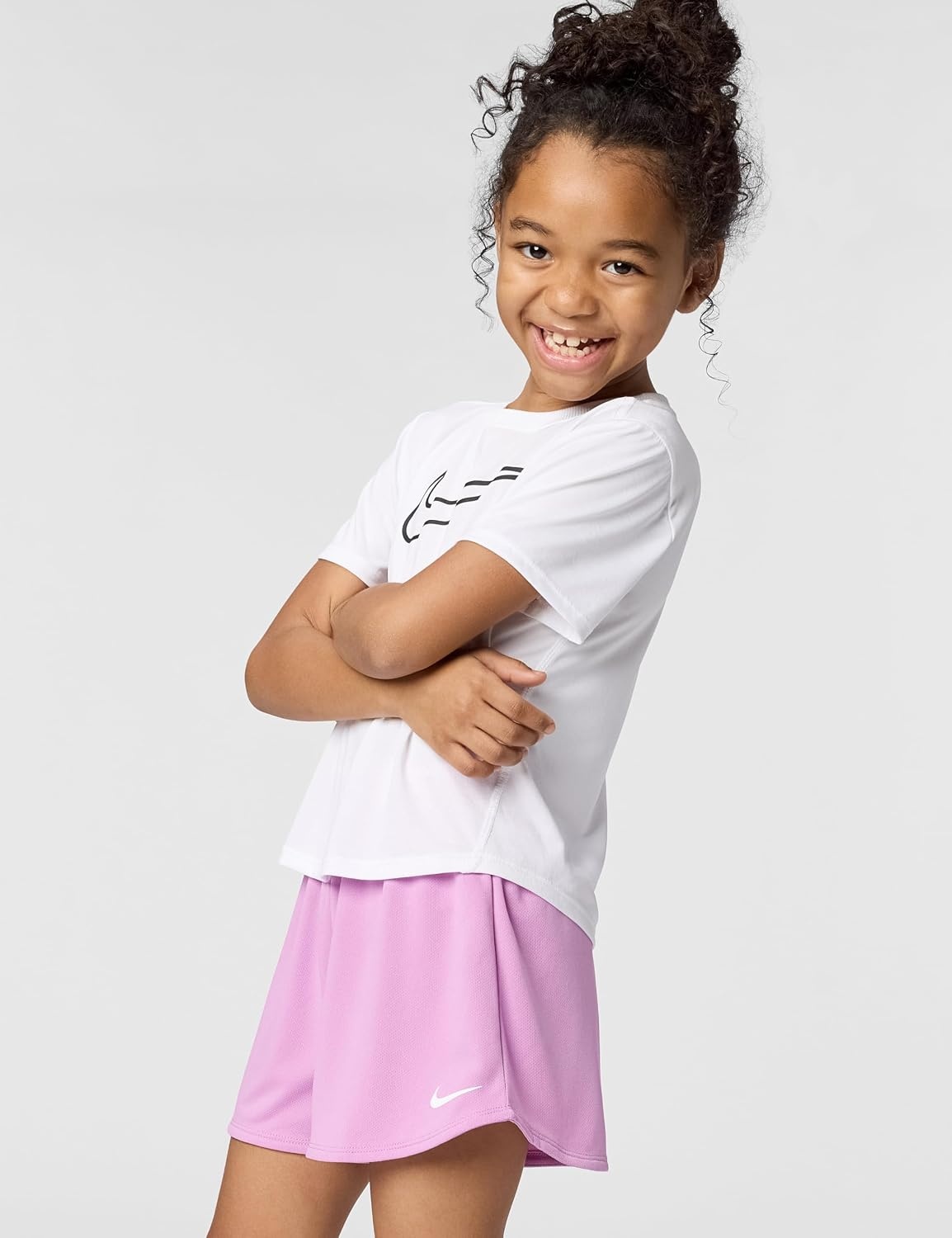 image:imageNike Girls DriFIT Dash Elastic Waistband ShortsLight Magenta