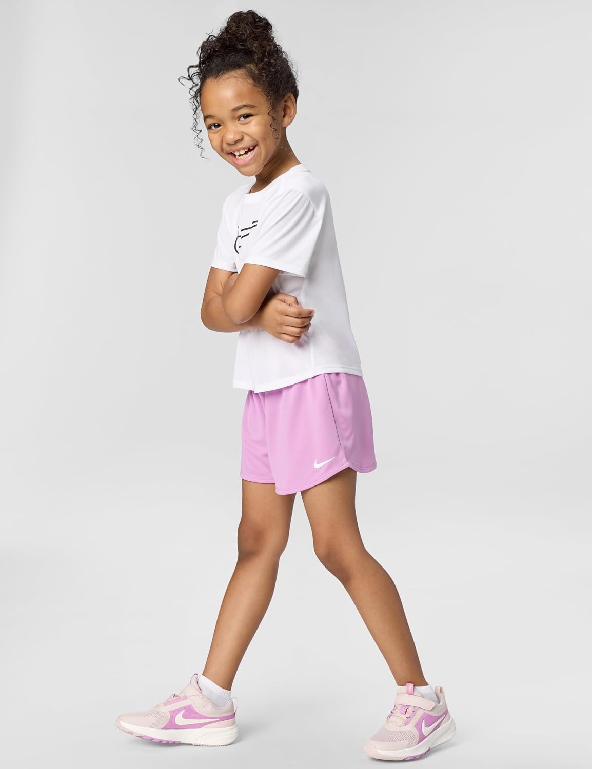 image:imageNike Girls DriFIT Dash Elastic Waistband ShortsLight Magenta
