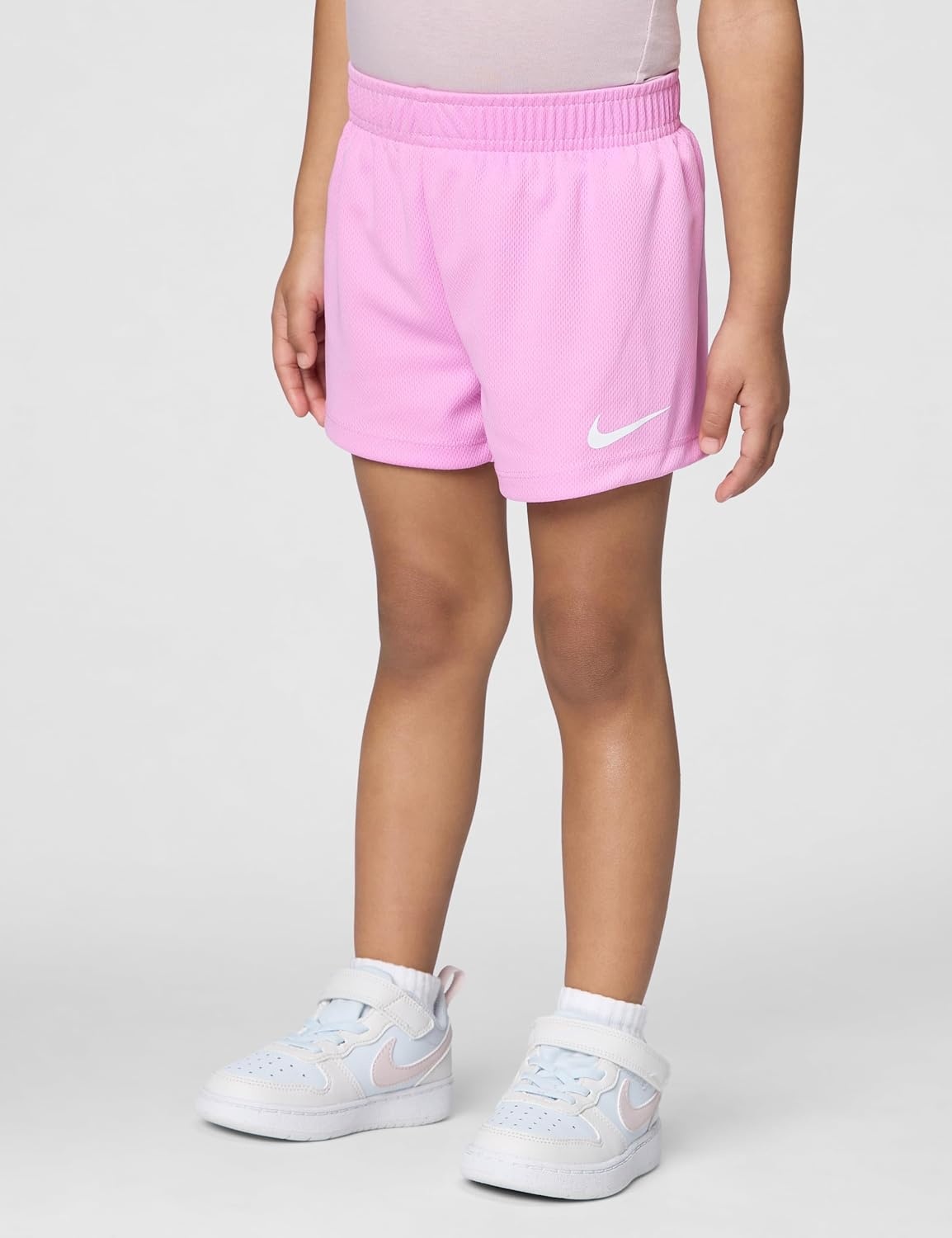 image:imageNike Girls Graphic TShirt and Mesh Shorts 2Piece Outfit SetLight MagentaWhite