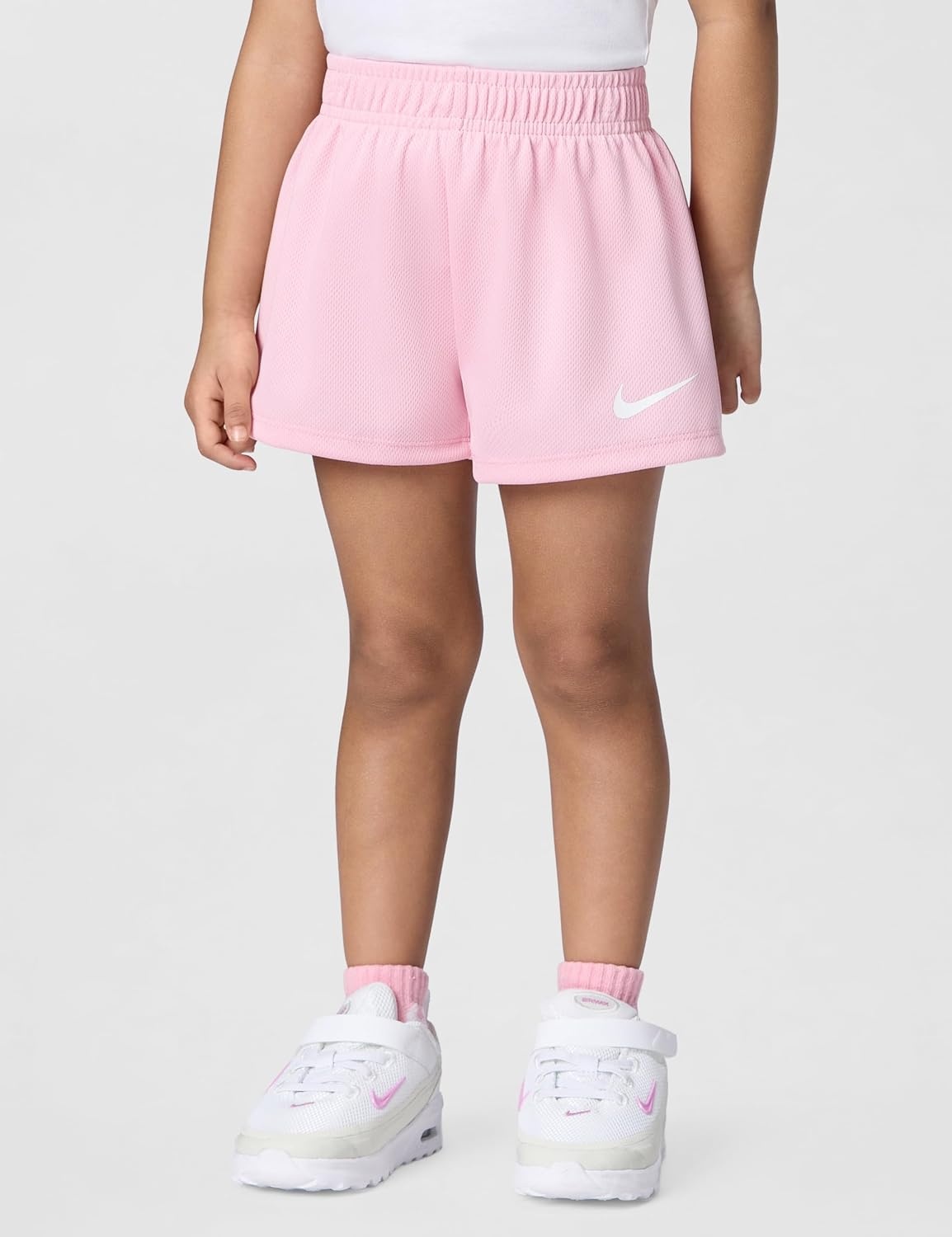 image:imageNike Girls Graphic TShirt and Mesh Shorts 2Piece Outfit SetWhiteMedium Soft Pink