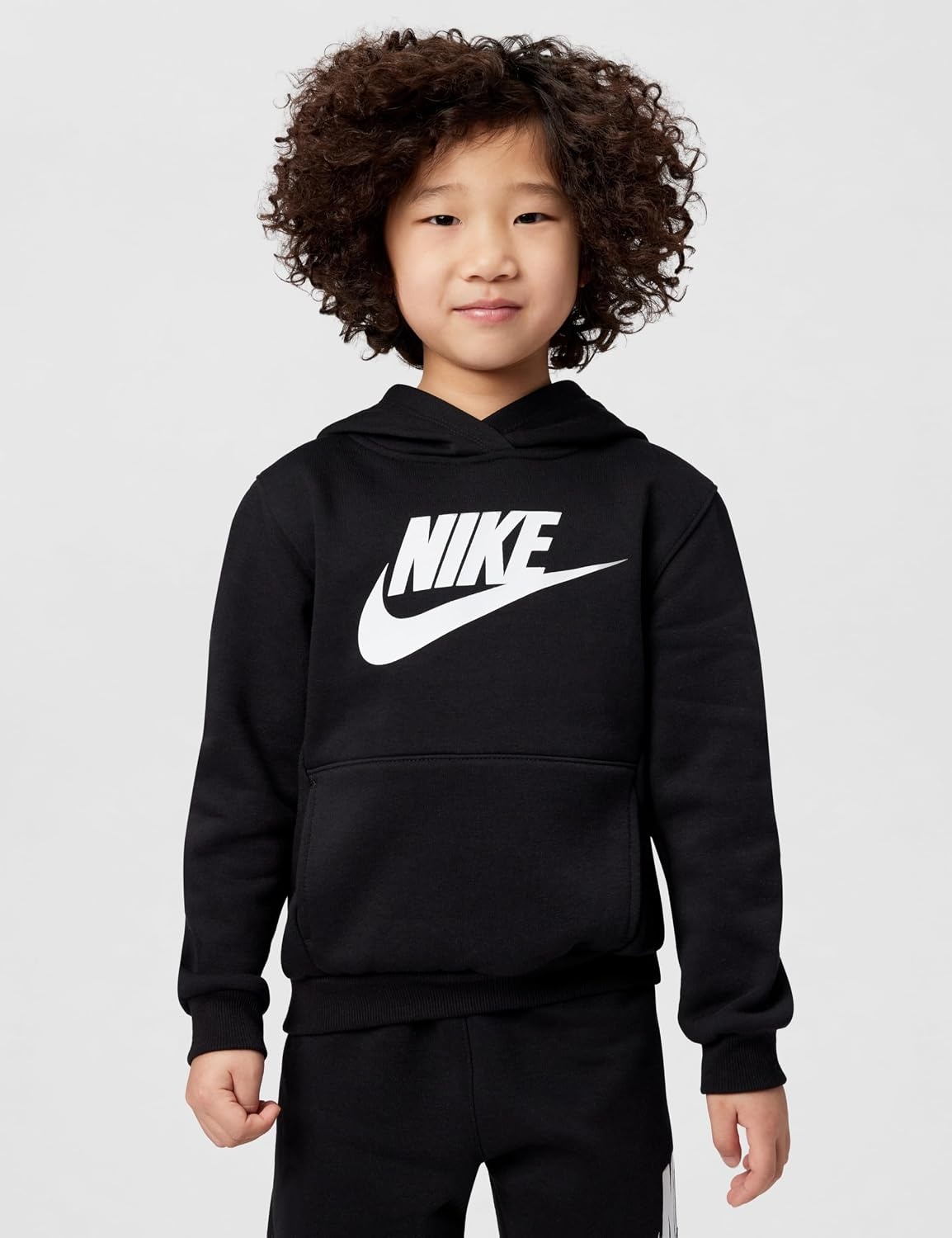 image:imageNike Kids Sportswear Club Fleece Pullover Hoodie and Joggers 2Piece Outfit Set Large Swoosh LogoBlack
