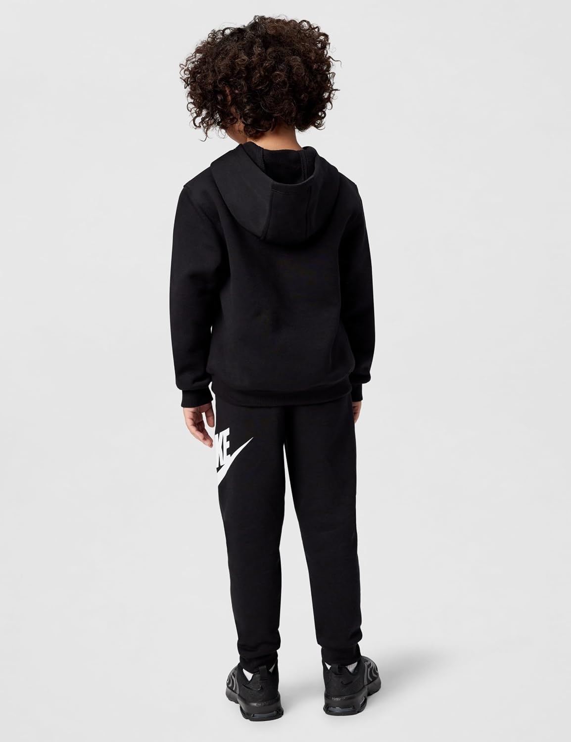 image:imageNike Kids Sportswear Club Fleece Pullover Hoodie and Joggers 2Piece Outfit Set Large Swoosh LogoBlack