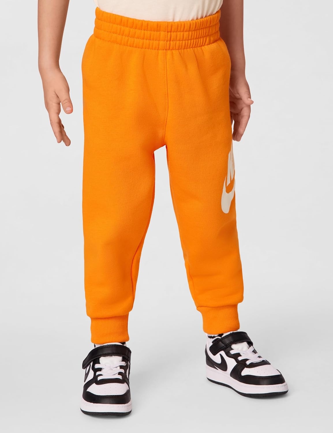 image:imageNike Kids Sportswear Club Fleece Pullover Hoodie and Joggers 2Piece Outfit Set Large Swoosh LogoBright Ceramic Orange