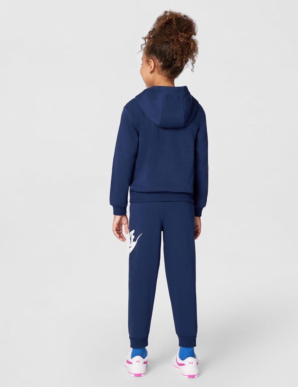 image:imageNike Kids Sportswear Club Fleece Pullover Hoodie and Joggers 2Piece Outfit Set Large Swoosh LogoMidnight Navy