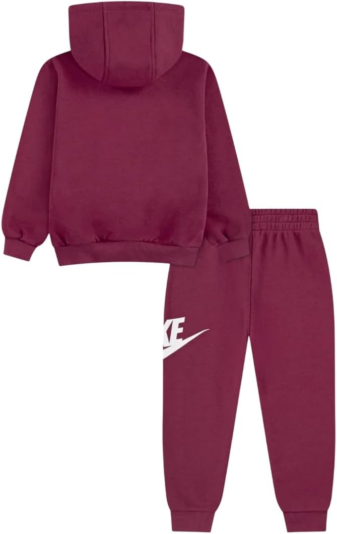 image:imageNike Kids Sportswear Club Fleece Pullover Hoodie and Joggers 2Piece Outfit Set Large Swoosh LogoSweet Beet
