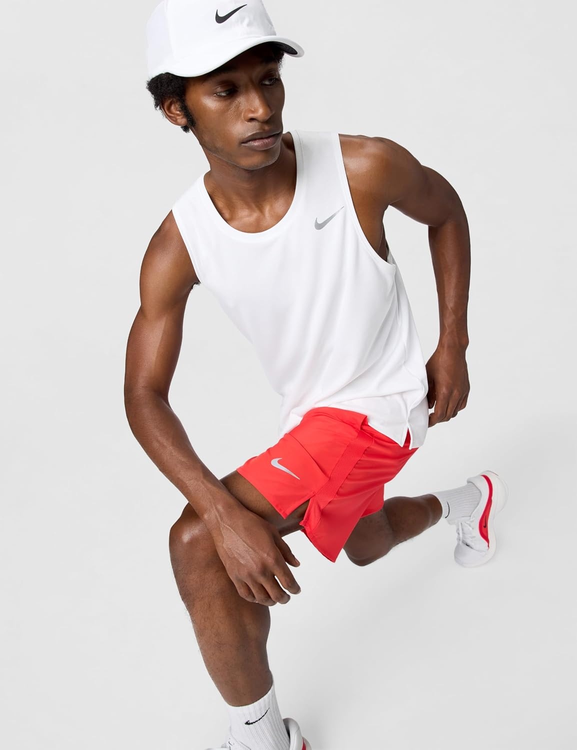 image:imageNike Mens Challenger DriFit 7 BriefLined Running ShortsLight CrimsonLight CrimsonReflective Silver