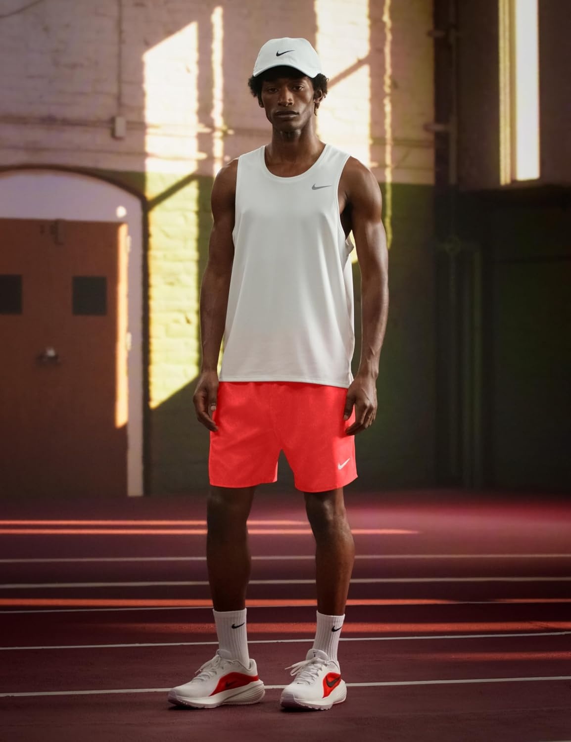 image:imageNike Mens Challenger DriFit 7 BriefLined Running ShortsLight CrimsonLight CrimsonReflective Silver