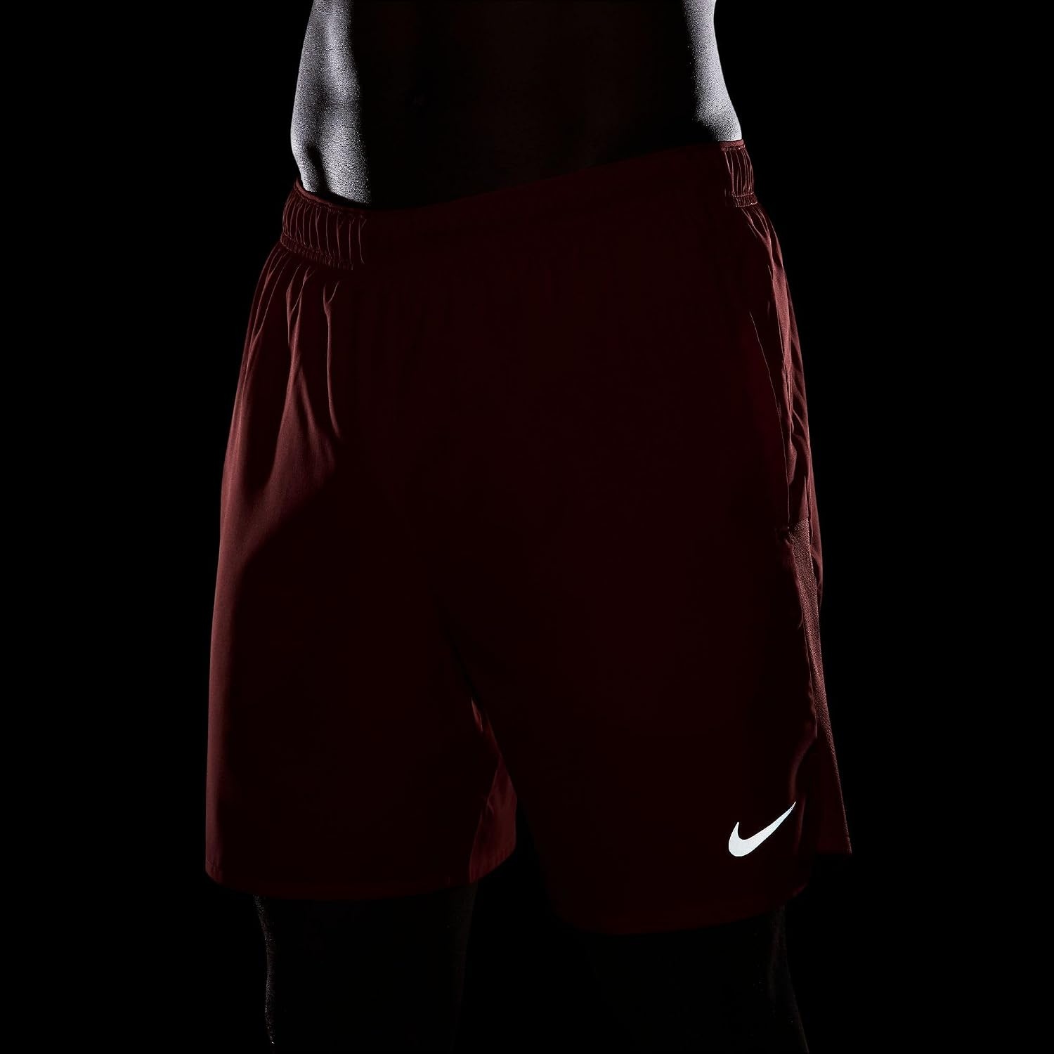 image:imageNike Mens Challenger DriFit 7 BriefLined Running ShortsLight CrimsonLight CrimsonReflective Silver