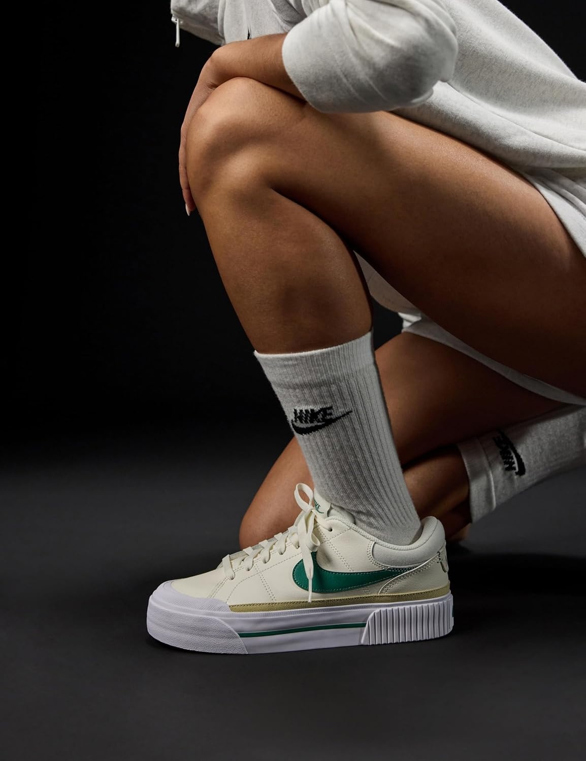 image:imageNike Womens Court Legacy Lift ShoesSailEvergreen AuraWhiteTeam Gold