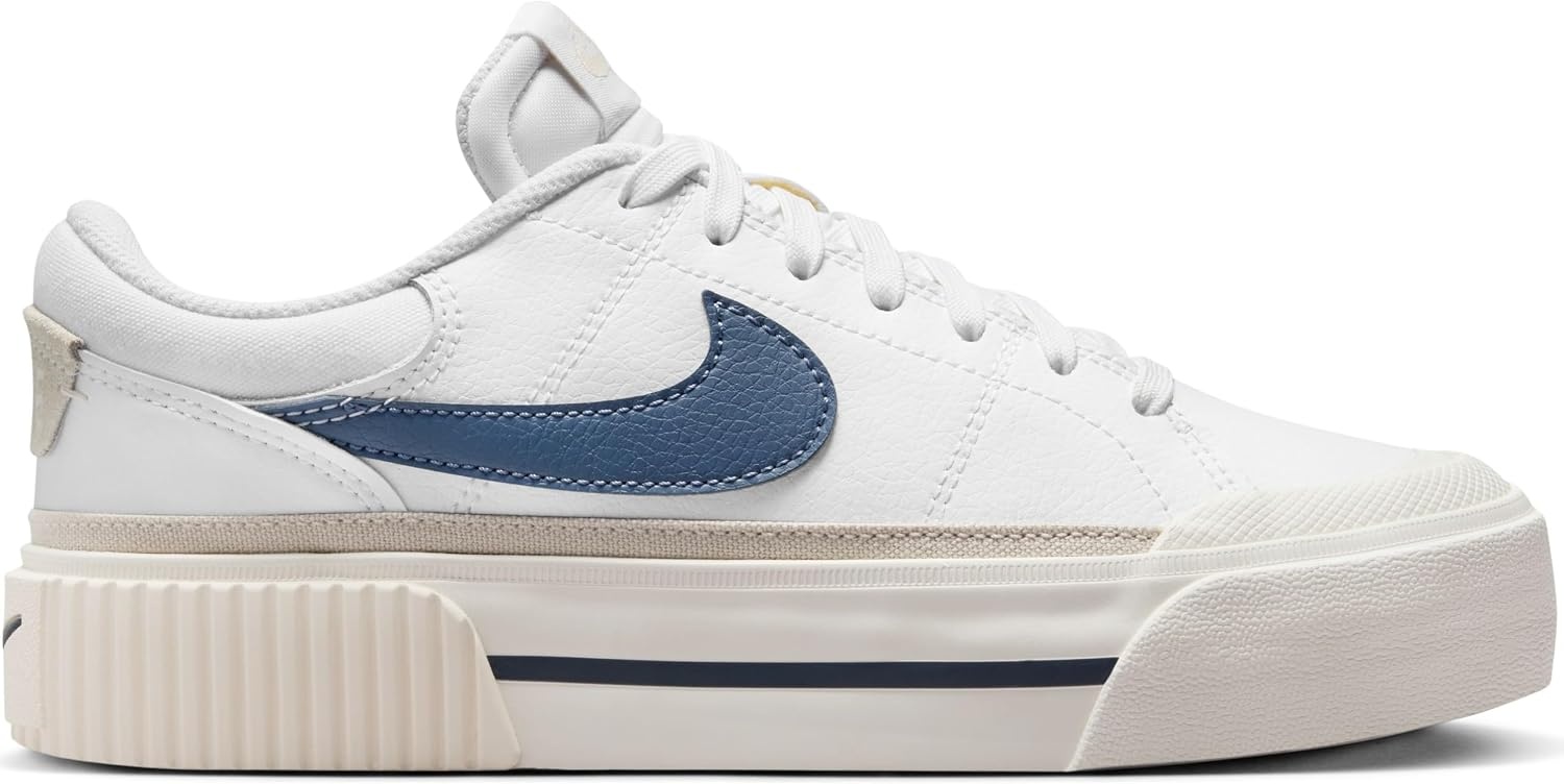 image:imageNike Womens Court Legacy Lift ShoesWhite Diffused Blue Light Orewood Brown Sail