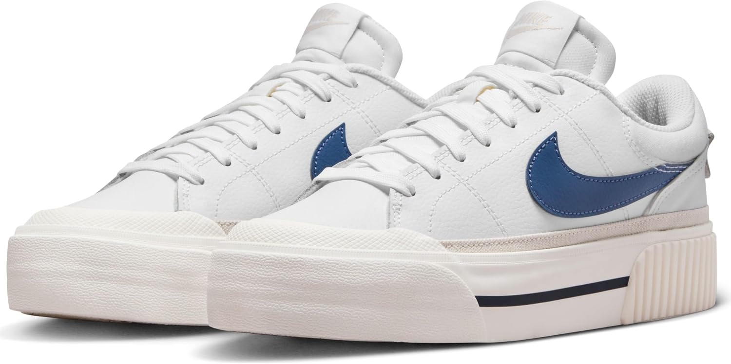 image:imageNike Womens Court Legacy Lift ShoesWhite Diffused Blue Light Orewood Brown Sail