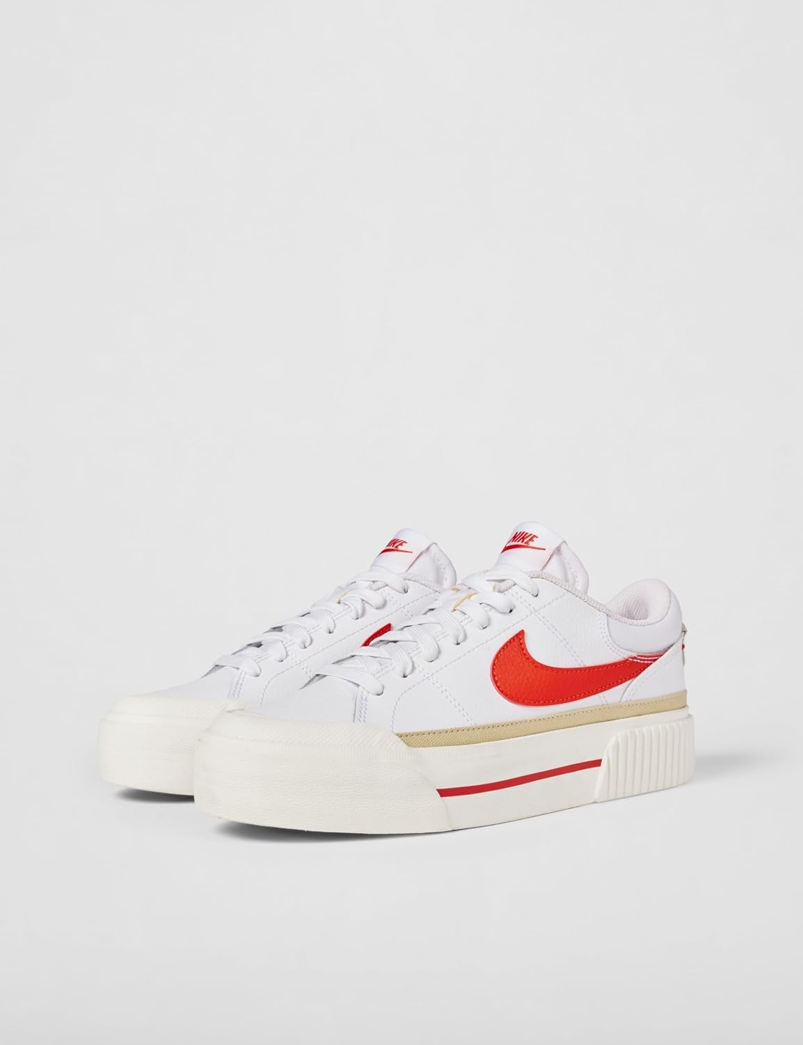 image:imageNike Womens Court Legacy Lift ShoesWhitePicante RedTeam GoldSail
