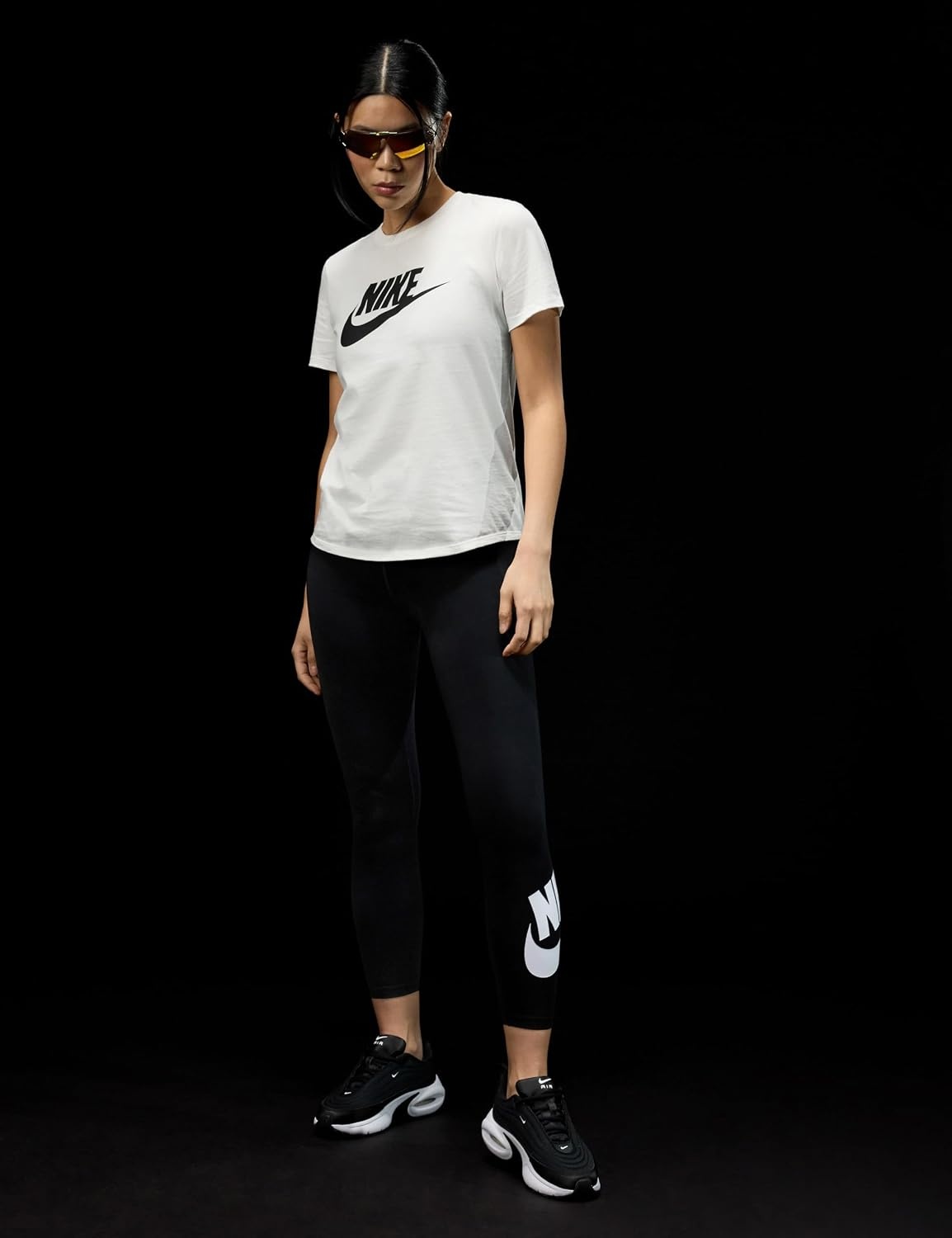 image:imageNike Womens Sportswear Classics HighWaisted Graphic LeggingsBlackWhite
