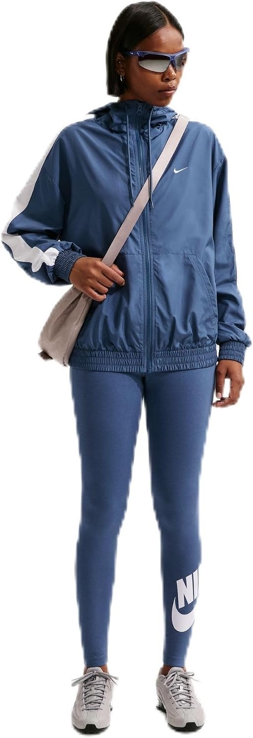 image:imageNike Womens Sportswear Classics HighWaisted Graphic LeggingsMystic NavyWhite