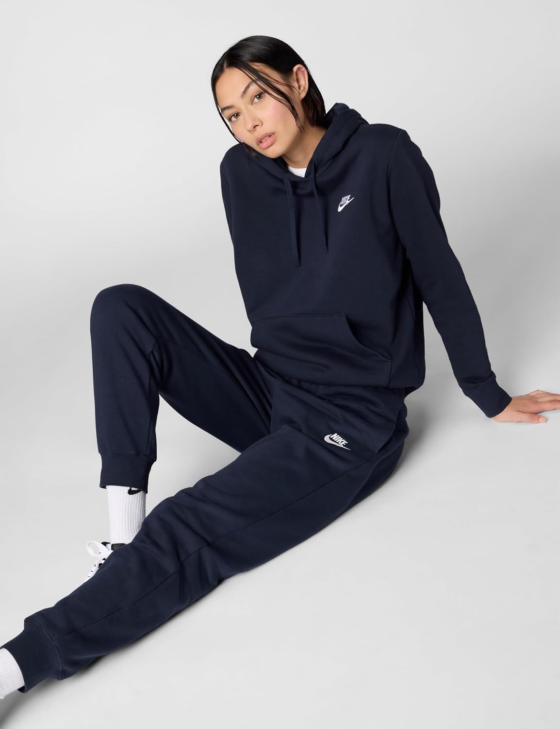 image:imageNike Womens Sportswear Club Fleece MidRise JoggersObsidianWhite